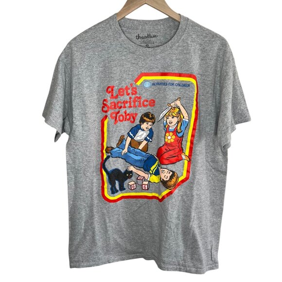 Threadless Lets Sacrifice Toby Graphic Tee Mens Large - Picture 1 of 8
